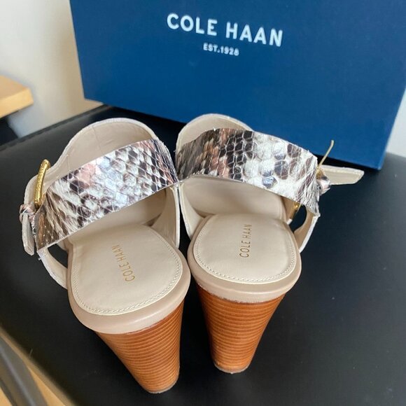 HOST Pick Cole Haan Leather Wedge Sandal New - Picture 9 of 9